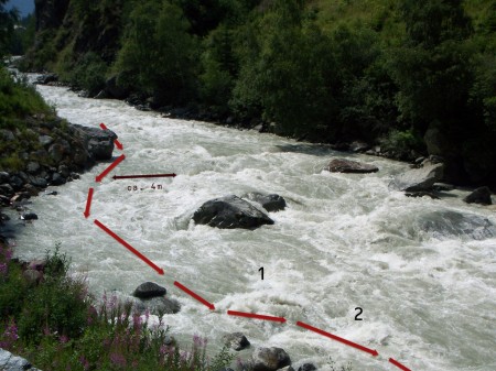 Obere Ötz - Sölden Katarakt: Die ersten Meter