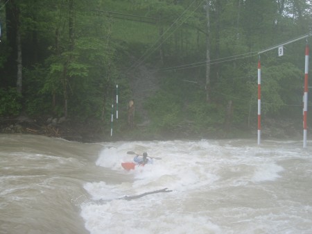 Slalomstrecke bei Wildalpen auf der Salza bei 268cm